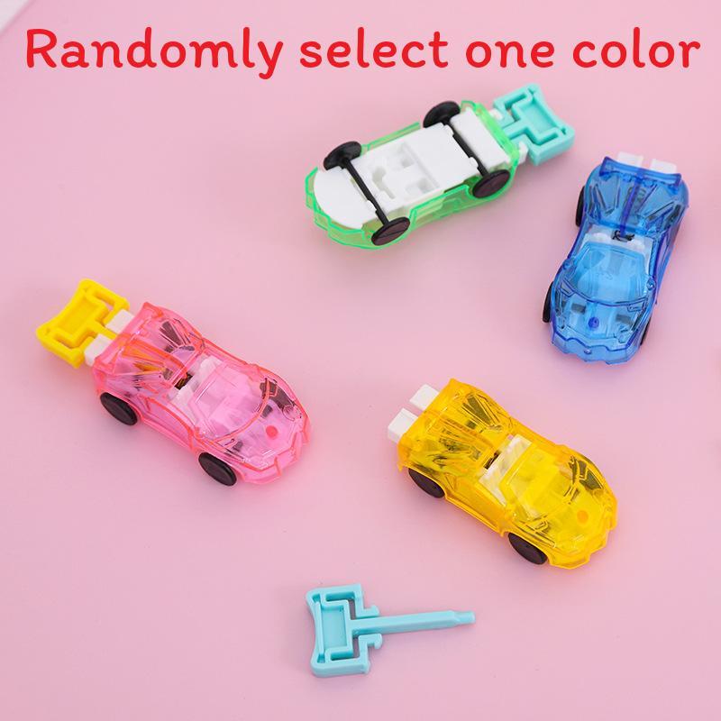 Car Launching Race Toy With Transparent Inertia Drive For Gift Childrens