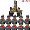 50PCS MOC Medieval Military Knights Set - War Horse with Armor and Rope - Action Figures Building Blocks Bricks Toys for Kids Gift
