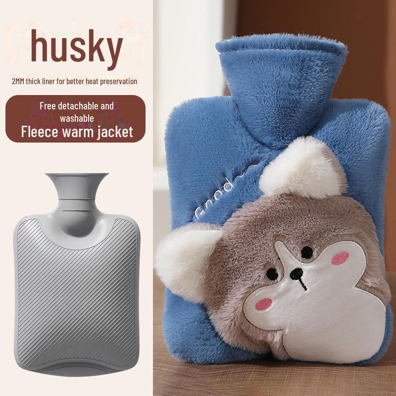 

Мешок для согрева рук с плюшевым мехом кролика, наполненный водой - утолщенный ПВХ с рисунком из мультфильмов 2000 ml