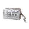 Cotton Makeup Bag Zipper Closure Large Capacity Cosmetic Pouch Cotton Check Lining Small Items Makeup Case
