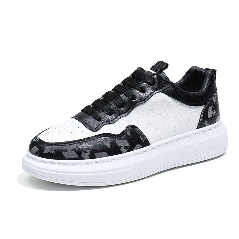 

2025 new men s shoes simple high value men s shoes inner height increase soft sole round head sports leisure net red shoes 39