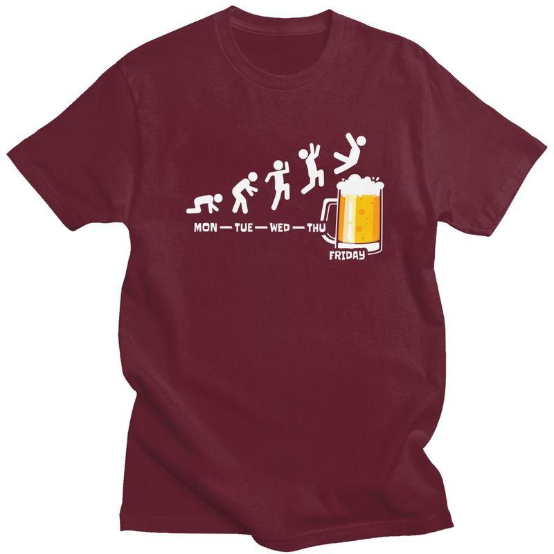 Custom Weekend Week Beer Fridays T Shirt for Men 100 Cotton Tshirt Leisure Tees Short Sleeves Tshirts
