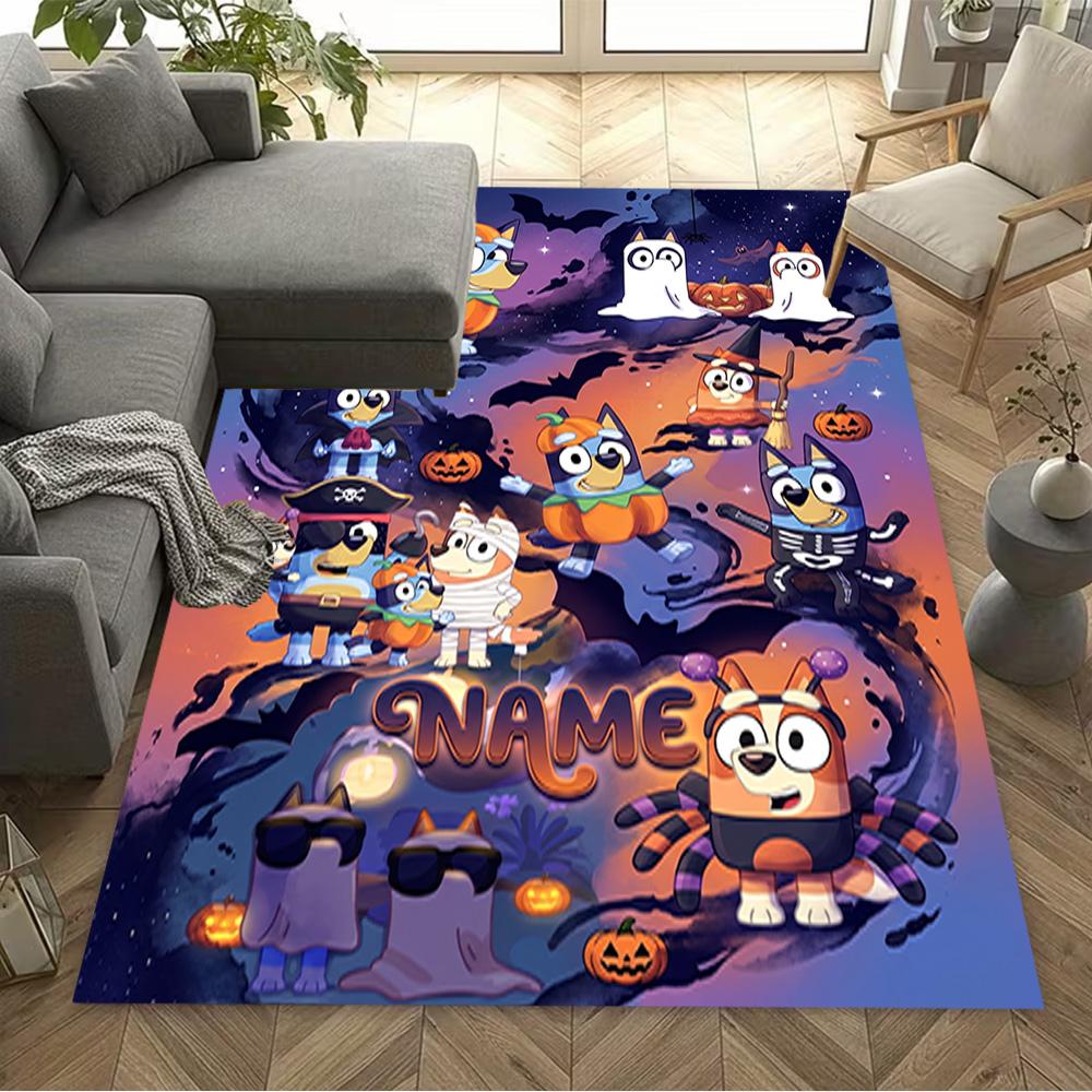 Christmas Pals Celebration Customized Name Floor Rug Office Rug Design for Game Room Balcony Entryway Outdoor Antislip Carpet Decorate Offices