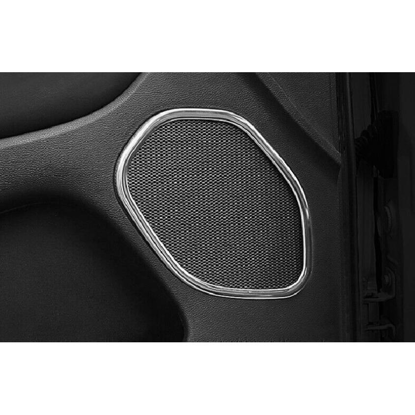 For Jeep Grand Cherokee 2011-2021 Chrome Steel Inner Door Speaker Sound Cover