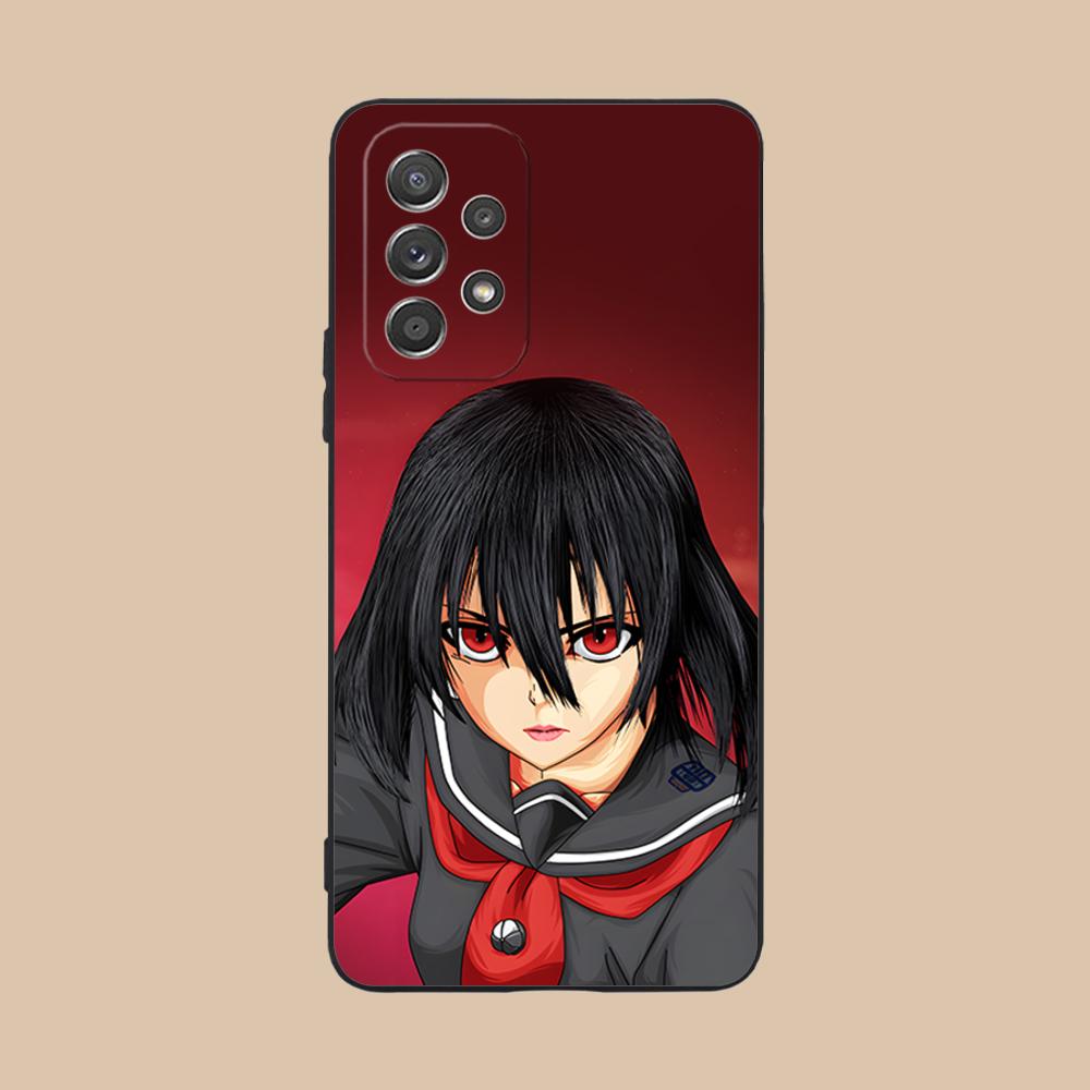 Akame Kurome Matte TPU Mobile Phone Case for Samsung Galaxy M55 54 42 35 34 33 32 23 22 15 14 13 12 F55 5G Colorful Cover