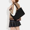 New COACH Gallery Cross Grain Leather One Shoulder Handbag Large Women's Black CH285-IMBLK
