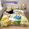 3pcs Donald Duck Family Beach Party Printed Bedding Set, Soft and Comfortable Quilt Cover for Bedroom S034