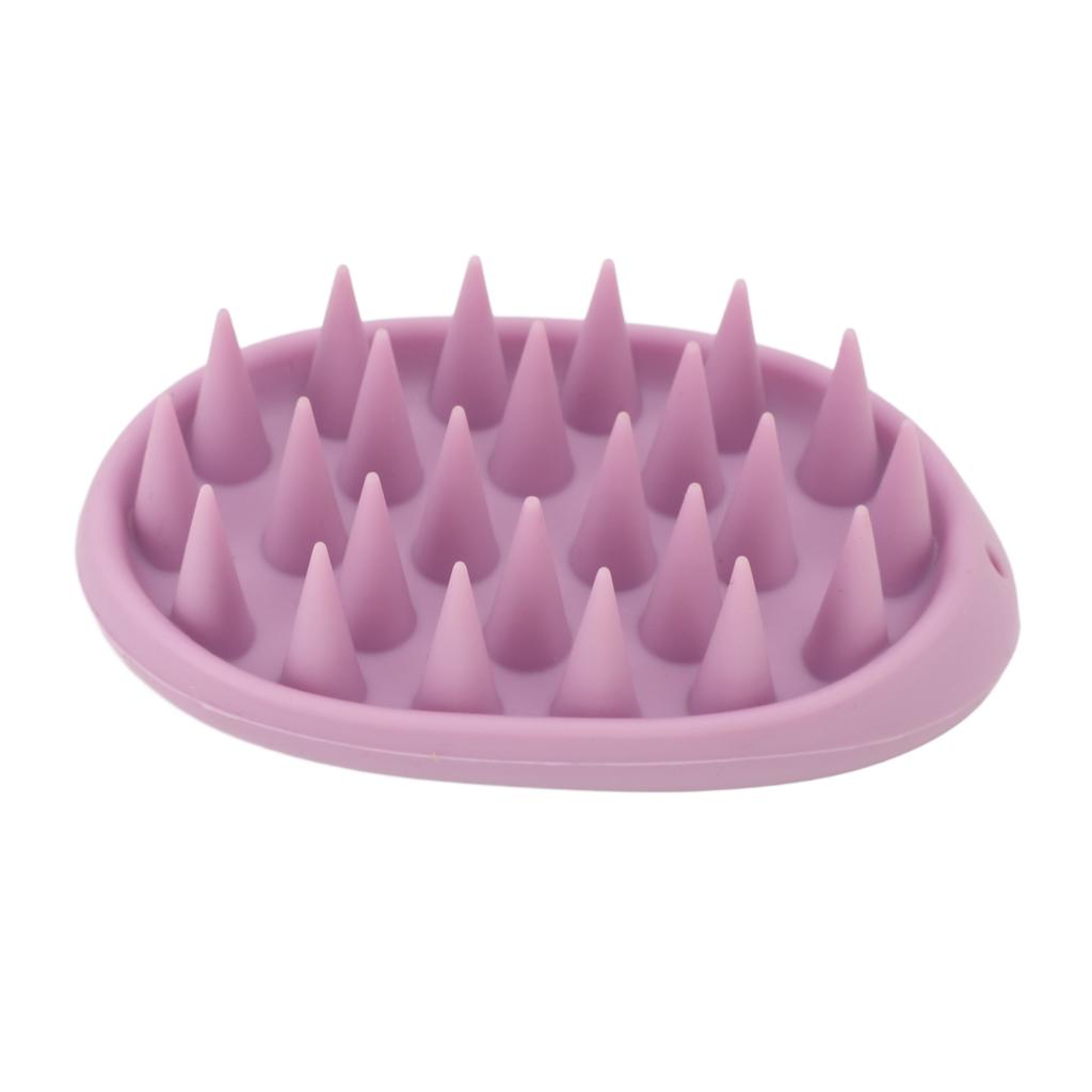 3pcs Oval Shape Hair Brush Silicone Elastic Wide Teeth Shampoo Brush for Hair Washing Cleaning