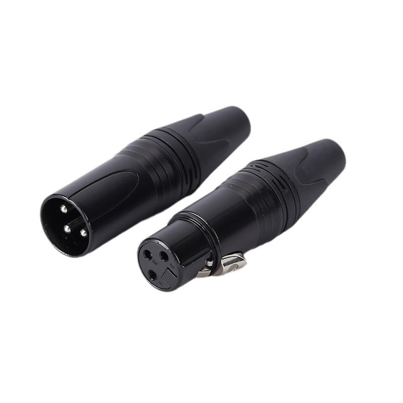 

Cross-border Exclusive Cannon XLR Audio Plug: 3-Core Male/Female Mixer Connector Female XLR чёрный