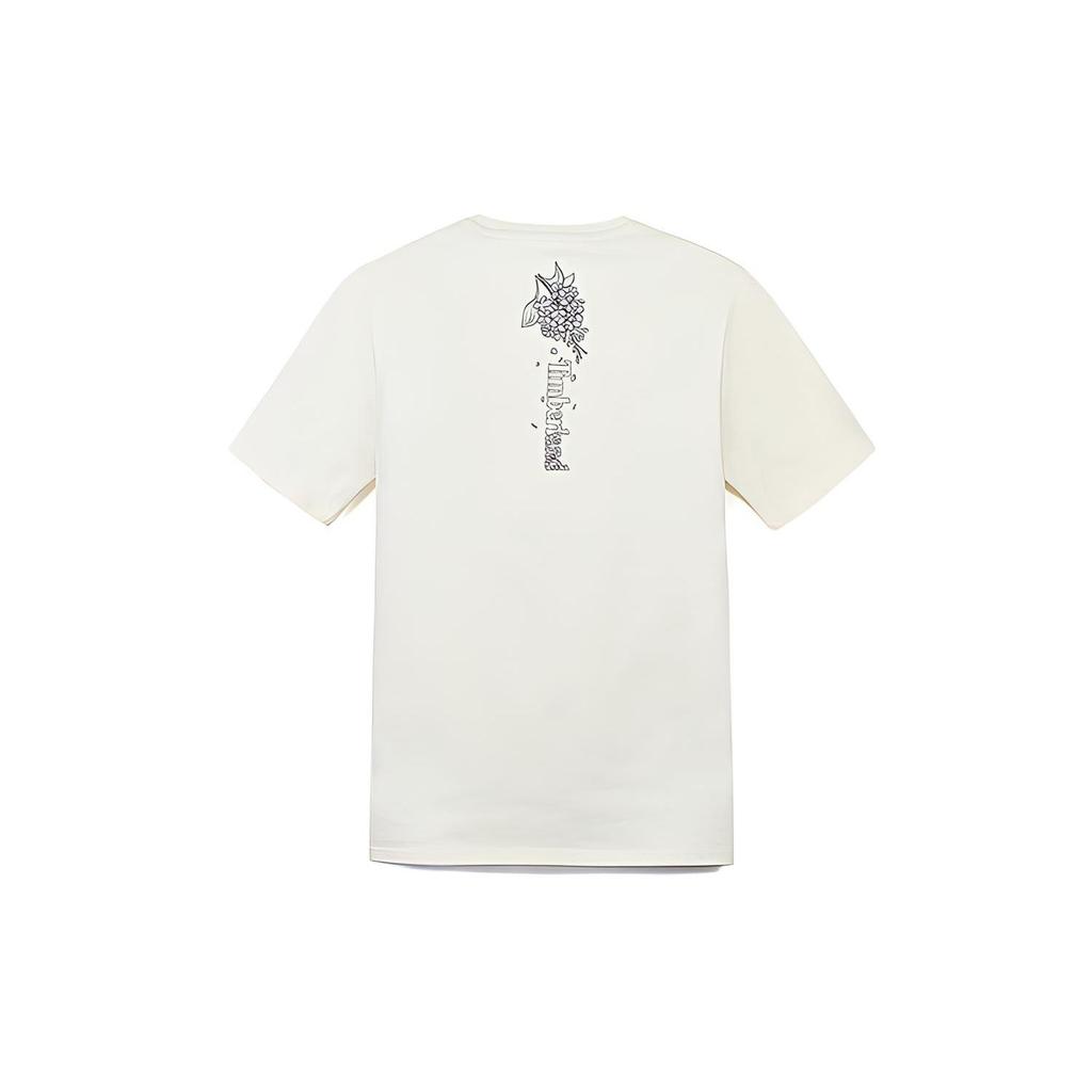 Timberland Outdoor Casual Breathable Printed Short Sleeve T-Shirt Unisex Tops Vintage-White A66D7-CM9