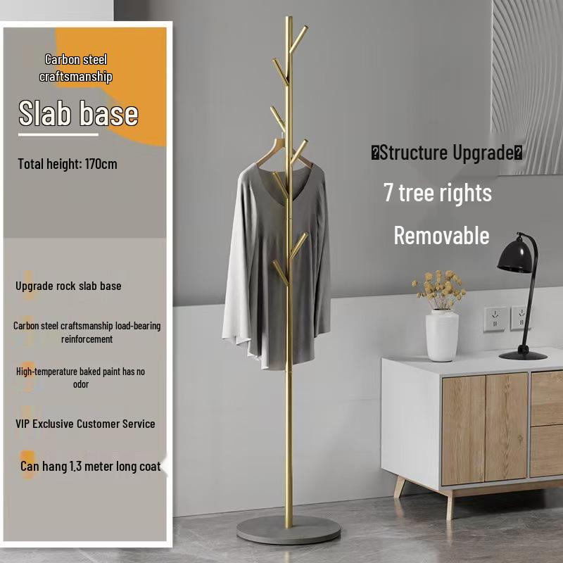 

Розкішна металева стійка для пальта та капелюхів з кам яною плитою для спальні або передпокою