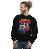 DC Comics Mens Super Powers Neon Floral Sweatshirt