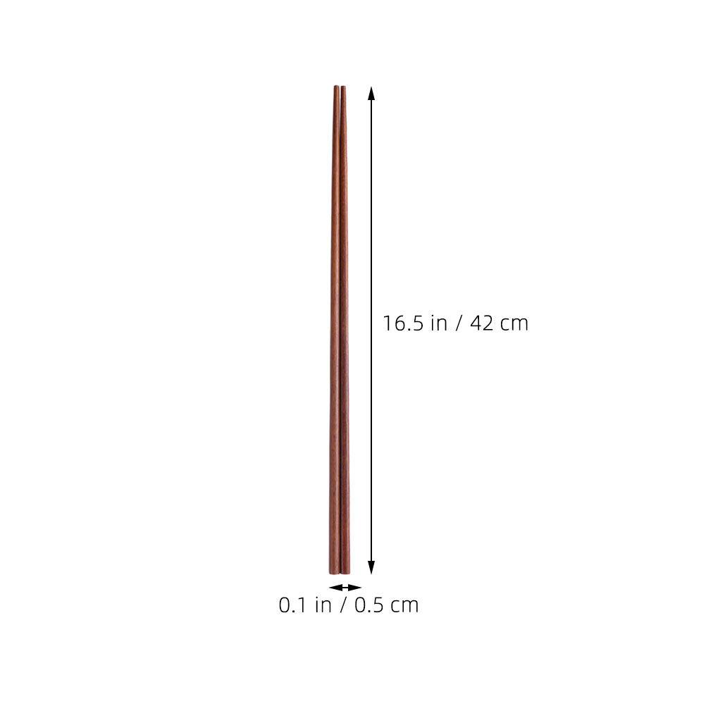 1Pair Red Sandalwood Long Hot Pot Chopsticks Wood Cooking Chopsticks Kitchen Frying Chopstick 32Cm Long Frying Chopsticks,