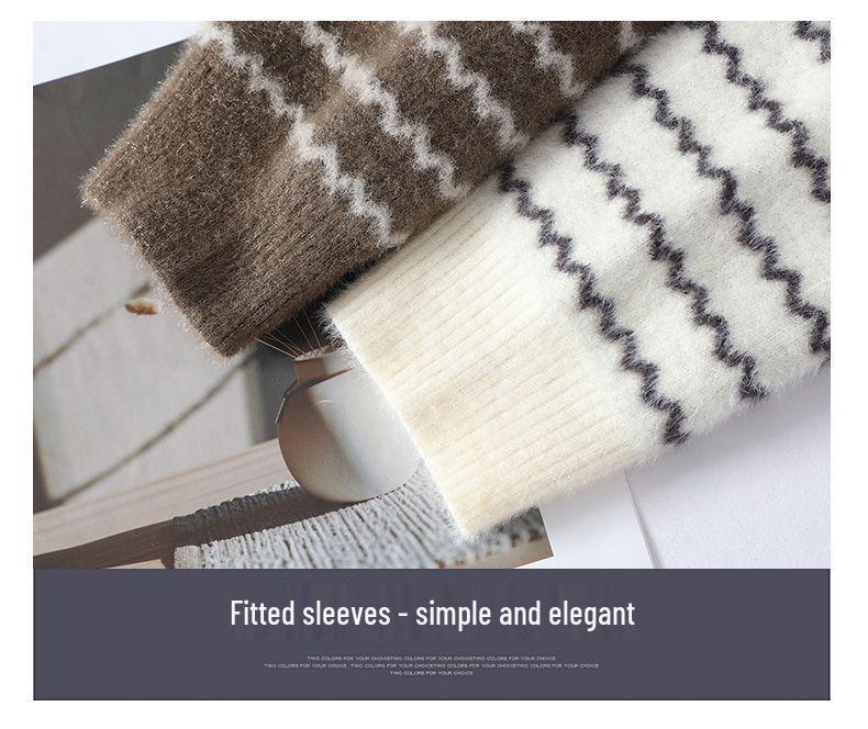 Herr Mink Cashmere Höghalsad Tröja - Vinter Förtjockad Stickad Trend