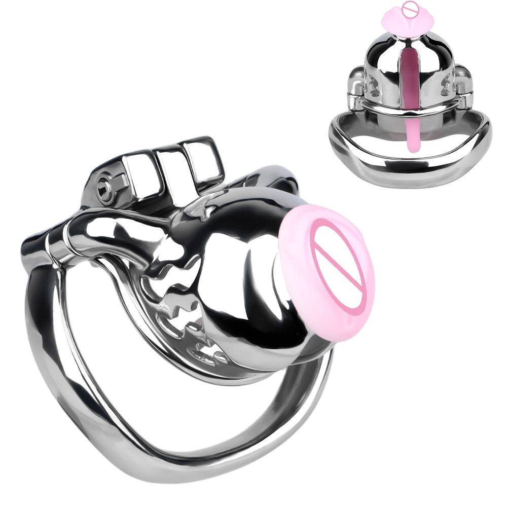 FRKO Male Chastity Cage With Silicone Real Clitoris Urethral Catheter Lockcock BDSM CBT Games Sex Toys For Sissy Men Gays Good