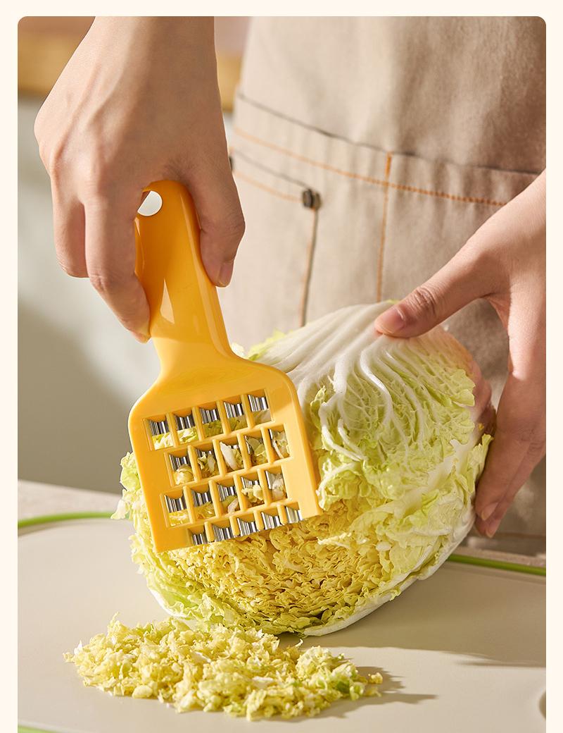 

Multifunctional Vegetable Cutter & Shredder Cute Cabbage Shape Grater one size жовтий