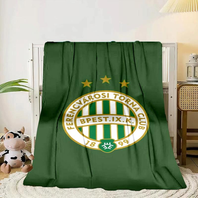 Ferencvárosi TC Calcio Coperta Portatile/Coperta Morbida Coperta da Letto Adatta per Viaggi Campeggio Soggiorni Uffici Divani Regali per Tifosi