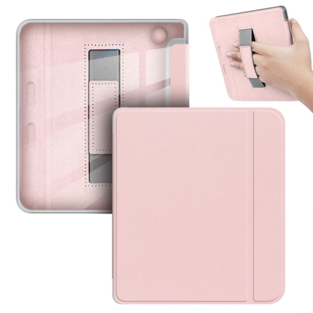7 inch e-Reader Case Auto Wake/Sleep with Hand Strap Smart Cover Wear Resistant Acrylic Protective Shell for KOBO Libra Color/2