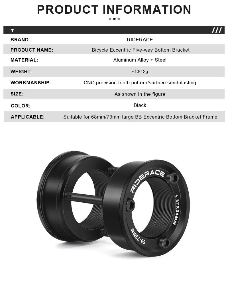 RIDERACE Fahrrad Tretlager Umbausatz Amerikanisch auf Euro 24MM BB BB68/73 Adapter Für BMX Fahrrad Kurbelsatz Teil Schwarz