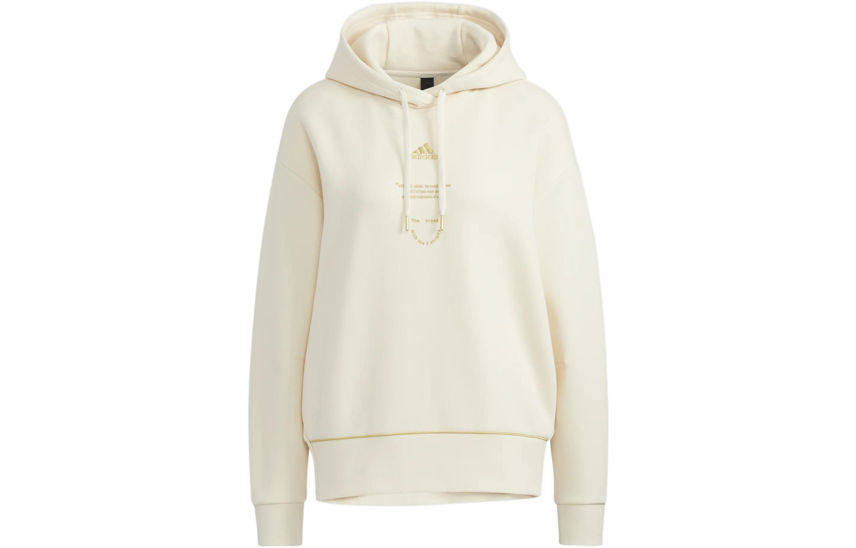 Adidas Sweatshirts Women s Ecru Hooded Moderate Regular HG1823 L