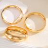 3 Stuks Vintage Dikke Brede Armbanden Set voor Vrouwen Punk Eenvoudig Gouden Kleur Geometrische Manchet Armbanden Trendy Feest Hip Hop Sieraden Nieuw