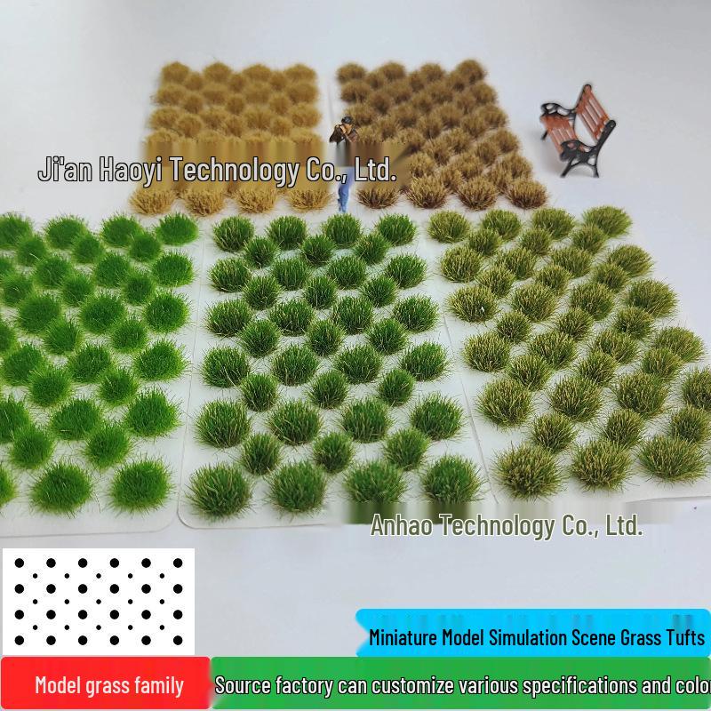5mm39 Grass Tufts for Train Track Models and Military Dioramas - Handmade DIY Scenery Material