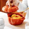 Cream Style Ceramic Pumpkin Stew Bowl with Lid