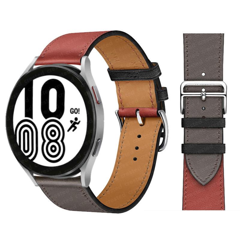 20mm 22mm Leather Strap for Samsung Galaxy Watch 7/6/5/pro/4/Classic 44mm 40mm Bracelet Belt Huawei GT-6-5-4-3-2-Pro 46mm Strap