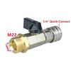 High Pressure Washer Ball Valve Kit 1/4 Inch Quick Connector And M22 14Mm For Power Washer Hose Switch On/Off