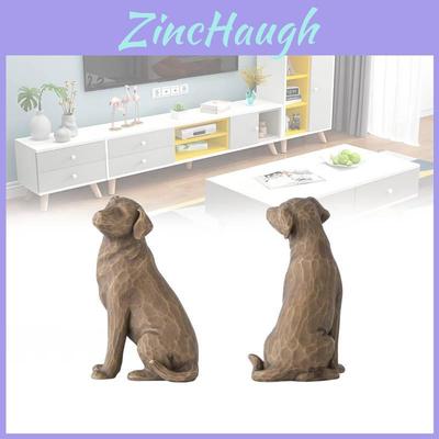 Adorable Brown Resin Dog Figurine With Vintage Style Perfect For Home Decor And Gift Giving