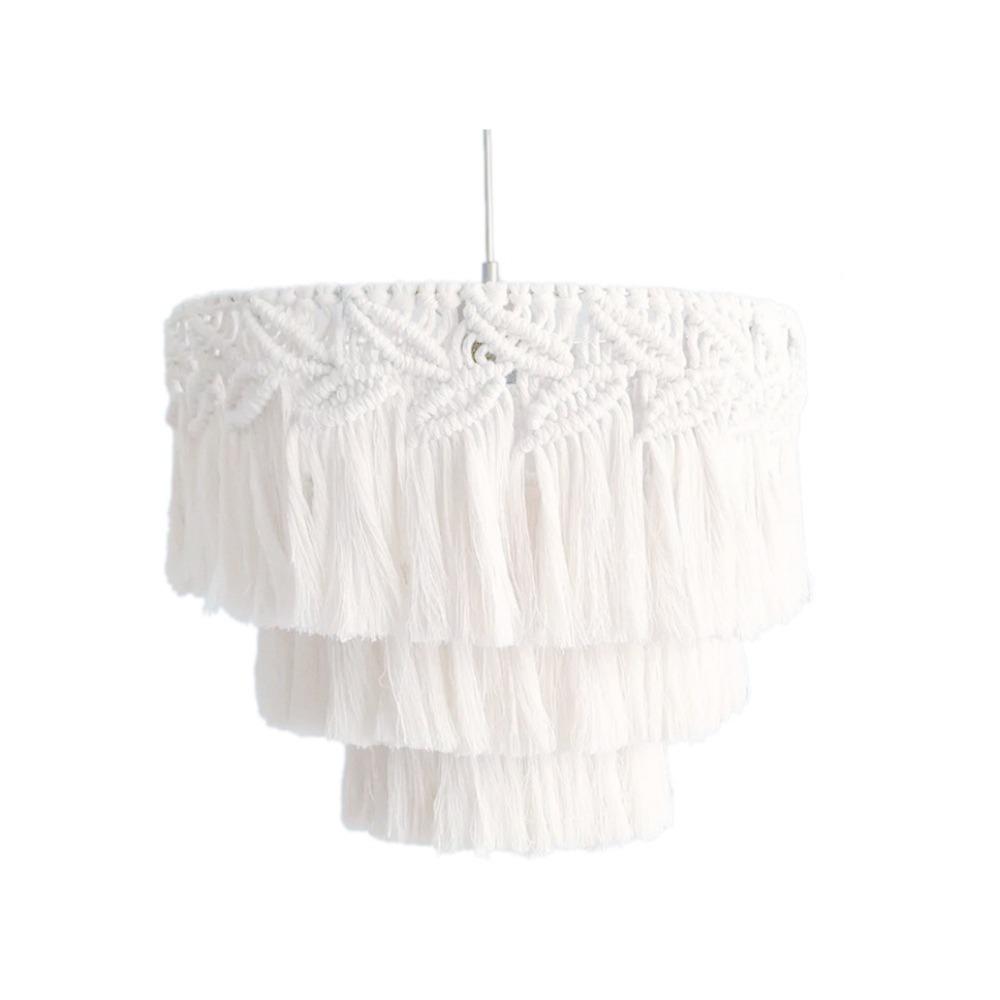 

Изысканный тканый гобеленовый абажур, плетеный вручную, подвесной светильник, потолочный подвесной светильник A