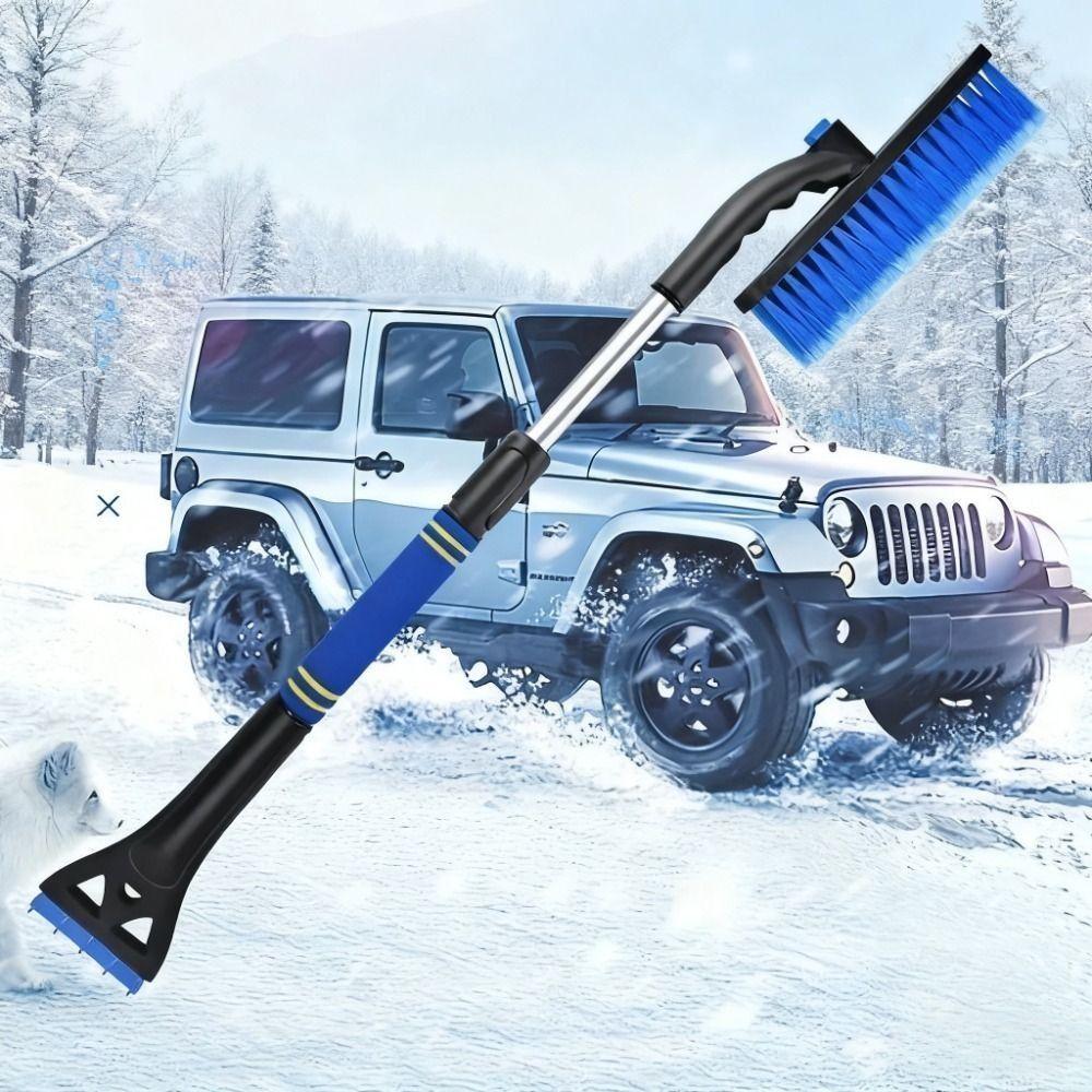Detachable Ice Scraper Extendable Pole Snow Removal Tool Car Snow Brush  Winter Season