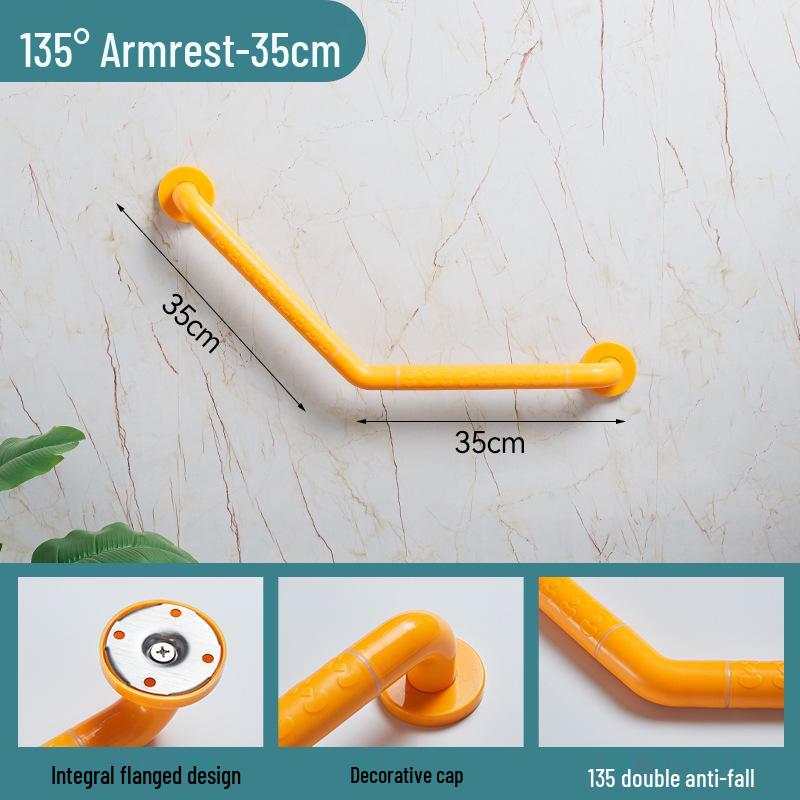 Rostfritt stål 135° L-format barriärfritt badrumsstödhandtag för äldreboenden och sjukhus