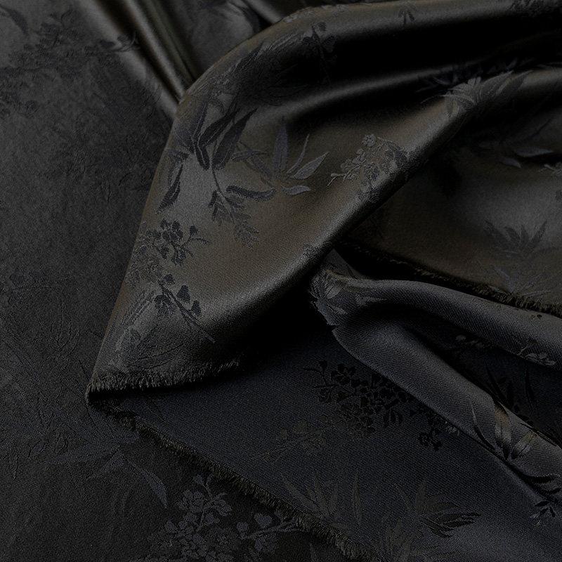 

50x150cm Vintage Bamboo Leaf Soft Silk Jacquard Fabric Luxury for DIY Handmade Sewing Lady Elegant Dress Underwear Cloth 50x150cm