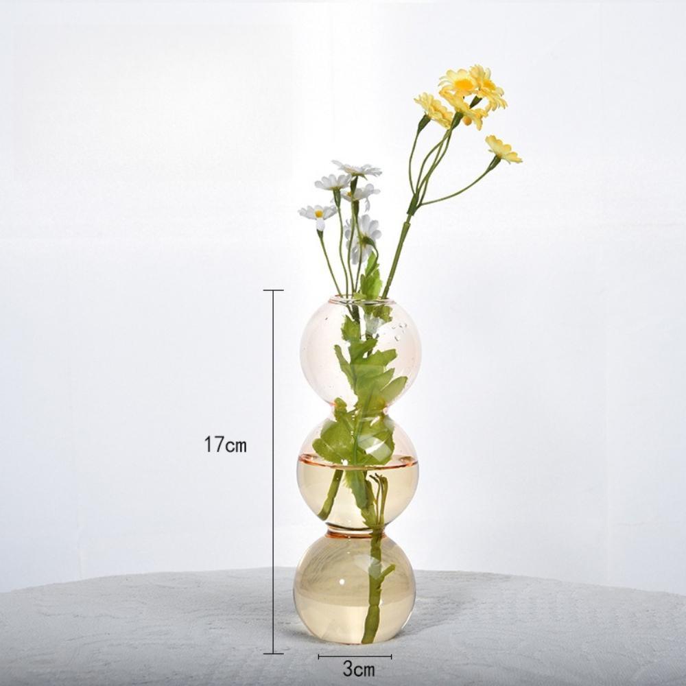 Modern Simple Creative Glass Vase Homestay Flower Utensils Decoration Bubble Vase Flower Arrangement Hydroponic Ball Glass