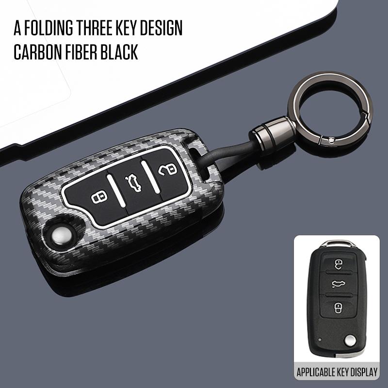 Interior Mouldings Key Case Bag Car KeyChain Metal Key Shell For Volkswagen VW Polo Tiguan Golf 4 5 Jetta Beetle Scirocco Passat