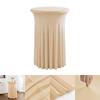 60/70/80cm Cocktail Table Skirts Stretch Spandex Fitted Tablecloths Wrinkle-Resistant Washable for Weddings Parties Banquets