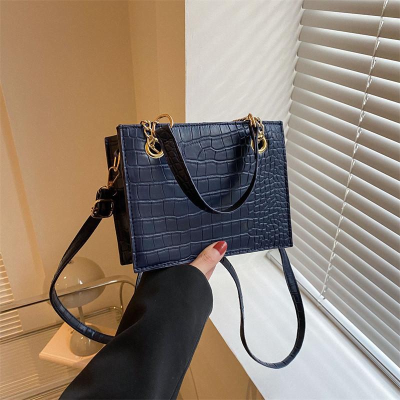 

Vintage Inspired Trendy Small Square Shoulder Bag For Women In Stylish Colors синій