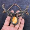 Bumble Bee Jasper Gemstone Handmade Copper Wire Wrap Jewelry Necklace 18" ET-4956