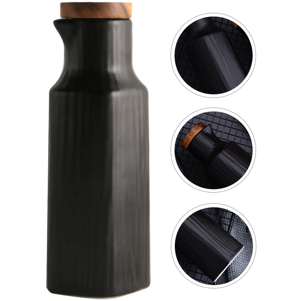 Ceramic Seasoning Pot Sauce Container Syrup Decorative Holder Oil Dispenser Soy Dressing Household Bottle