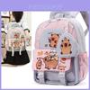 Kids Backpack For Preschool Cartoon Capybara Design Oxford Fabric With Load Reducing Straps For School Use