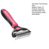 Pet Grooming Rake Double Sided Stainless Steel Blades Cat Deshedding Tool Pet Undercoat Rake for Dogs Cats Shedding Control Dematting