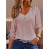 Women Korean Vintage White Lace Shirt Solid Blouse Pullover Tees Basic Tops Female Clothing Spring Winter 2025 Fashion