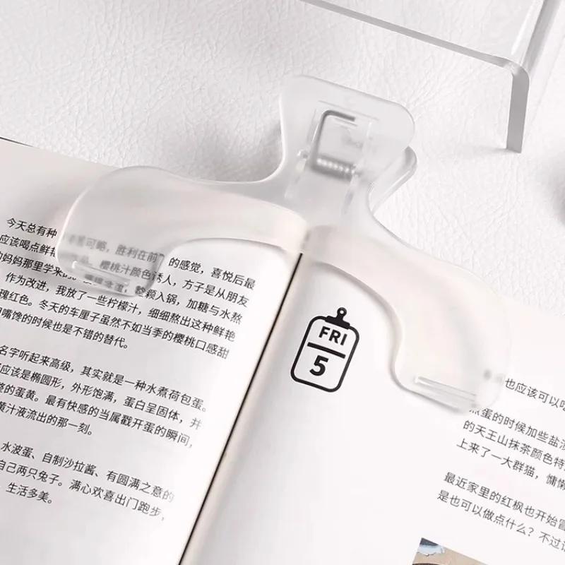 Hands-Free Reading Stand with Chinese Design, Strong Fixed Book Clip, Transparent Page Holder for Books & Music Sheets