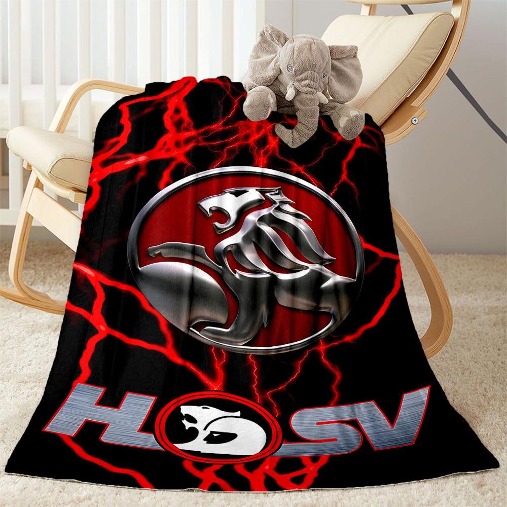 Electric Energy Holden Logo Blanket Durable Comfort Suitable for Livingroom Chair Bedding All-Season Use Stylish Decor