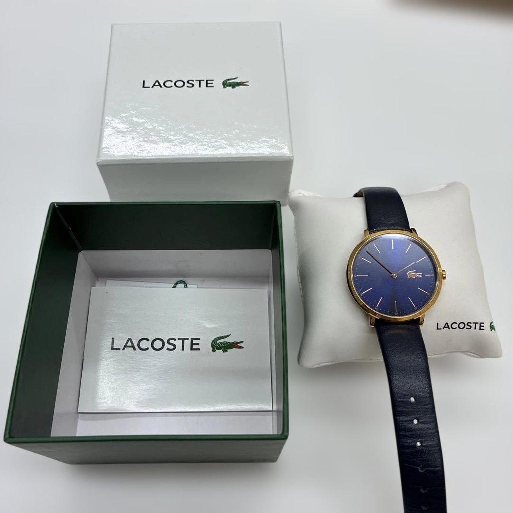 Used Battery Replaced LACOSTE Ladies Watch Navy Gold