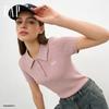 GAP Women's 2026 Spring Logo Ribbed Knit Polo Shirt