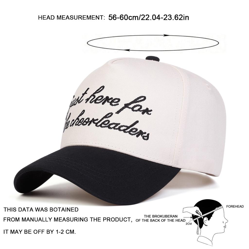 Unisex JUST HERE FOR Letter Embroidery Baseball Caps Spring and Autumn Outdoor Adjustable Casual Hats Sunscreen Hat Sports Cap