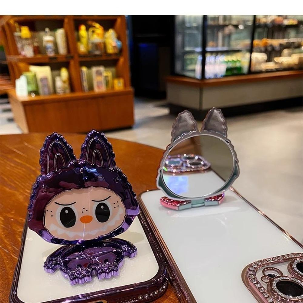 Mirror Holder Applies To Apple 17promax Mobile Phone Case Rhinestone IPhone15 16 Cartoon Cute