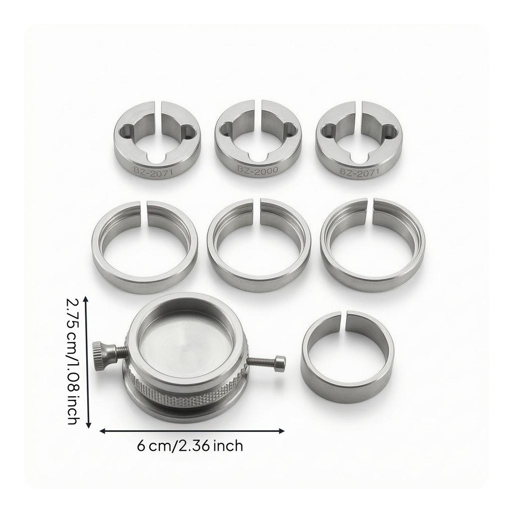 Movement Seat with Adapter Rings Knurled Watch Base Rotary Repair